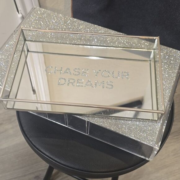 American Atelier "Chase Your Dreams" Mirrored Decorative Vanity Tray - Picture 5 of 10
